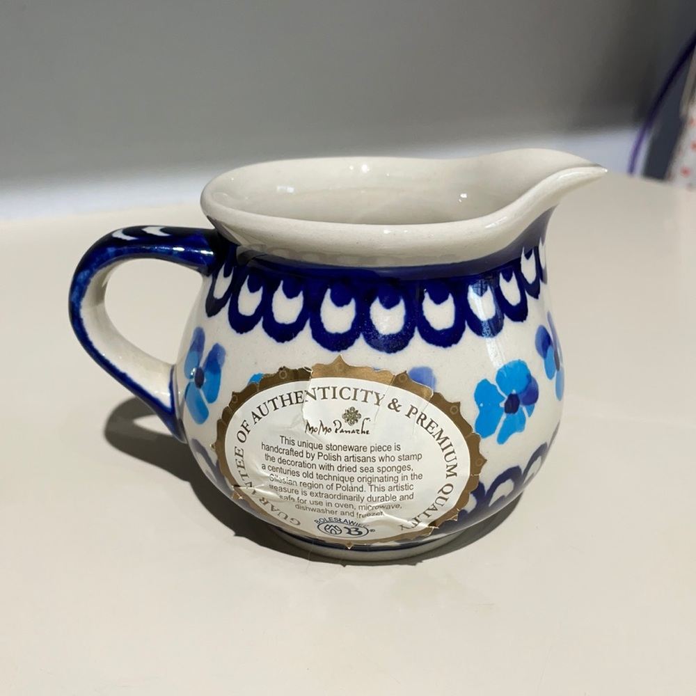 Boleslawiec polish pottery mini pitcher creamer